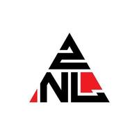 création de logo de lettre triangle znl avec forme de triangle. monogramme de conception de logo triangle znl. modèle de logo vectoriel triangle znl avec couleur rouge. logo triangulaire znl logo simple, élégant et luxueux.