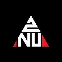 création de logo de lettre triangle znu avec forme de triangle. monogramme de conception de logo triangle znu. modèle de logo vectoriel triangle znu avec couleur rouge. logo triangulaire znu logo simple, élégant et luxueux.