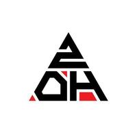 création de logo de lettre triangle zoh avec forme de triangle. monogramme de conception de logo triangle zoh. modèle de logo vectoriel triangle zoh avec couleur rouge. logo triangulaire zoh logo simple, élégant et luxueux.