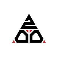 conception de logo de lettre de triangle de zoo avec la forme de triangle. monogramme de conception de logo de triangle de zoo. modèle de logo vectoriel triangle zoo avec couleur rouge. logo triangulaire zoo logo simple, élégant et luxueux.