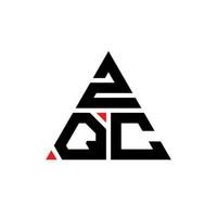 création de logo de lettre triangle zqc avec forme de triangle. monogramme de conception de logo triangle zqc. modèle de logo vectoriel triangle zqc avec couleur rouge. logo triangulaire zqc logo simple, élégant et luxueux.