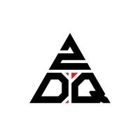 création de logo de lettre triangle zdq avec forme de triangle. monogramme de conception de logo triangle zdq. modèle de logo vectoriel triangle zdq avec couleur rouge. logo triangulaire zdq logo simple, élégant et luxueux.