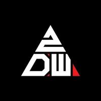 création de logo de lettre triangle zdw avec forme de triangle. monogramme de conception de logo triangle zdw. modèle de logo vectoriel triangle zdw avec couleur rouge. logo triangulaire zdw logo simple, élégant et luxueux.