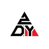 création de logo de lettre triangle zdy avec forme de triangle. monogramme de conception de logo triangle zdy. modèle de logo vectoriel triangle zdy avec couleur rouge. logo triangulaire zdy logo simple, élégant et luxueux.