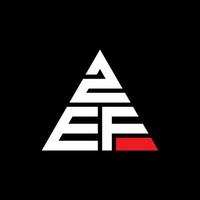 création de logo de lettre triangle zef avec forme de triangle. monogramme de conception de logo triangle zef. modèle de logo vectoriel triangle zef avec couleur rouge. logo triangulaire zef logo simple, élégant et luxueux.