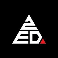 création de logo de lettre triangle zed avec forme de triangle. monogramme de conception de logo triangle zed. modèle de logo vectoriel triangle zed avec couleur rouge. logo triangulaire zed logo simple, élégant et luxueux.