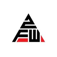 création de logo de lettre triangle zfw avec forme de triangle. monogramme de conception de logo triangle zfw. modèle de logo vectoriel triangle zfw avec couleur rouge. logo triangulaire zfw logo simple, élégant et luxueux.