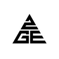 création de logo de lettre triangle zge avec forme de triangle. monogramme de conception de logo triangle zge. modèle de logo vectoriel triangle zge avec couleur rouge. logo triangulaire zge logo simple, élégant et luxueux.