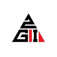 création de logo de lettre triangle zgi avec forme de triangle. monogramme de conception de logo triangle zgi. modèle de logo vectoriel triangle zgi avec couleur rouge. logo triangulaire zgi logo simple, élégant et luxueux.