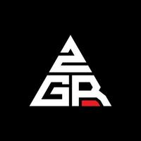 création de logo de lettre triangle zgr avec forme de triangle. monogramme de conception de logo triangle zgr. modèle de logo vectoriel triangle zgr avec couleur rouge. logo triangulaire zgr logo simple, élégant et luxueux.