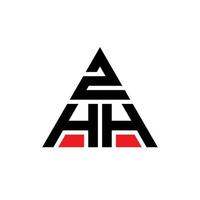 création de logo de lettre triangle zhh avec forme de triangle. monogramme de conception de logo triangle zhh. modèle de logo vectoriel triangle zhh avec couleur rouge. logo triangulaire zhh logo simple, élégant et luxueux.