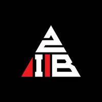 création de logo de lettre triangle zib avec forme de triangle. monogramme de conception de logo triangle zib. modèle de logo vectoriel triangle zib avec couleur rouge. logo triangulaire zib logo simple, élégant et luxueux.