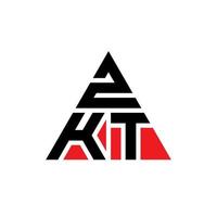 création de logo de lettre triangle zkt avec forme de triangle. monogramme de conception de logo triangle zkt. modèle de logo vectoriel triangle zkt avec couleur rouge. logo triangulaire zkt logo simple, élégant et luxueux.