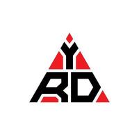conception de logo de lettre de triangle de yrd avec la forme de triangle. monogramme de conception de logo triangle yrd. modèle de logo vectoriel triangle yrd avec couleur rouge. logo triangulaire yrd logo simple, élégant et luxueux.