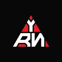 création de logo de lettre triangle yrn avec forme de triangle. monogramme de conception de logo de triangle de yrn. modèle de logo vectoriel triangle yrn avec couleur rouge. yrn logo triangulaire logo simple, élégant et luxueux.