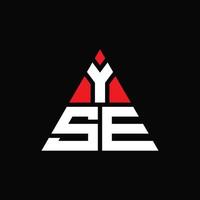 création de logo de lettre triangle yse avec forme de triangle. monogramme de conception de logo triangle yse. yse modèle de logo vectoriel triangle avec couleur rouge. yse logo triangulaire logo simple, élégant et luxueux.