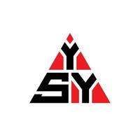 création de logo de lettre triangle ysy avec forme de triangle. monogramme de conception de logo triangle ysy. modèle de logo vectoriel triangle ysy avec couleur rouge. ysy logo triangulaire logo simple, élégant et luxueux.