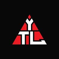 création de logo de lettre triangle ytl avec forme de triangle. monogramme de conception de logo triangle ytl. modèle de logo vectoriel triangle ytl avec couleur rouge. logo triangulaire ytl logo simple, élégant et luxueux.