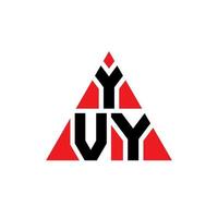 création de logo de lettre triangle yvy avec forme de triangle. monogramme de conception de logo triangle yvy. modèle de logo vectoriel triangle yvy avec couleur rouge. logo triangulaire yvy logo simple, élégant et luxueux.