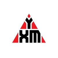 création de logo de lettre triangle yxm avec forme de triangle. monogramme de conception de logo triangle yxm. modèle de logo vectoriel triangle yxm avec couleur rouge. logo triangulaire yxm logo simple, élégant et luxueux.