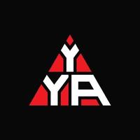 création de logo de lettre triangle yya avec forme de triangle. monogramme de conception de logo triangle yya. modèle de logo vectoriel triangle yya avec couleur rouge. yya logo triangulaire logo simple, élégant et luxueux.