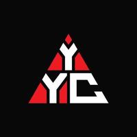 création de logo de lettre triangle yyc avec forme de triangle. monogramme de conception de logo triangle yyc. modèle de logo vectoriel triangle yyc avec couleur rouge. yyc logo triangulaire logo simple, élégant et luxueux.