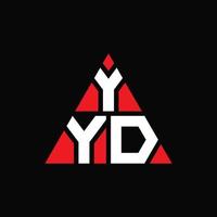 création de logo de lettre triangle yyd avec forme de triangle. monogramme de conception de logo triangle yyd. modèle de logo vectoriel triangle yyd avec couleur rouge. yyd logo triangulaire logo simple, élégant et luxueux.