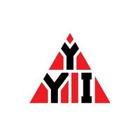 création de logo de lettre triangle yyi avec forme de triangle. monogramme de conception de logo triangle yyi. modèle de logo vectoriel triangle yyi avec couleur rouge. yyi logo triangulaire logo simple, élégant et luxueux.