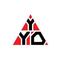 création de logo de lettre triangle yyo avec forme de triangle. monogramme de conception de logo triangle yyo. modèle de logo vectoriel triangle yyo avec couleur rouge. yyo logo triangulaire logo simple, élégant et luxueux.