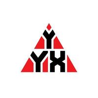 création de logo de lettre triangle yyx avec forme de triangle. monogramme de conception de logo triangle yyx. modèle de logo vectoriel triangle yyx avec couleur rouge. logo triangulaire yyx logo simple, élégant et luxueux.