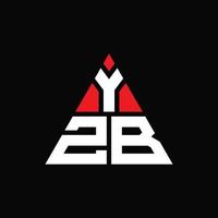 création de logo de lettre triangle yzb avec forme de triangle. monogramme de conception de logo triangle yzb. modèle de logo vectoriel triangle yzb avec couleur rouge. logo triangulaire yzb logo simple, élégant et luxueux.