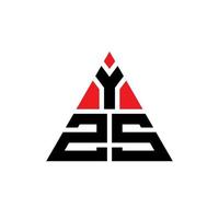 création de logo de lettre triangle yzs avec forme de triangle. monogramme de conception de logo triangle yzs. modèle de logo vectoriel triangle yzs avec couleur rouge. logo triangulaire yzs logo simple, élégant et luxueux.