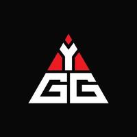 création de logo de lettre triangle ygg avec forme de triangle. monogramme de conception de logo triangle ygg. modèle de logo vectoriel triangle ygg avec couleur rouge. logo triangulaire ygg logo simple, élégant et luxueux.