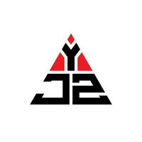 création de logo de lettre triangle yjz avec forme de triangle. monogramme de conception de logo triangle yjz. modèle de logo vectoriel triangle yjz avec couleur rouge. logo triangulaire yjz logo simple, élégant et luxueux.