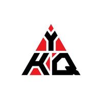 création de logo de lettre triangle ykq avec forme de triangle. monogramme de conception de logo triangle ykq. modèle de logo vectoriel triangle ykq avec couleur rouge. logo triangulaire ykq logo simple, élégant et luxueux.
