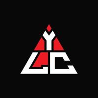 création de logo de lettre triangle ylc avec forme de triangle. monogramme de conception de logo triangle ylc. modèle de logo vectoriel triangle ylc avec couleur rouge. logo triangulaire ylc logo simple, élégant et luxueux.