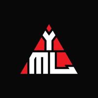 création de logo de lettre triangle yml avec forme de triangle. monogramme de conception de logo triangle yml. modèle de logo vectoriel triangle yml avec couleur rouge. logo triangulaire yml logo simple, élégant et luxueux.