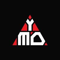 création de logo de lettre triangle ymo avec forme de triangle. monogramme de conception de logo triangle ymo. modèle de logo vectoriel triangle ymo avec couleur rouge. logo triangulaire ymo logo simple, élégant et luxueux.