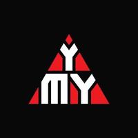 création de logo de lettre triangle ymy avec forme de triangle. monogramme de conception de logo triangle ymy. modèle de logo vectoriel triangle ymy avec couleur rouge. ymy logo triangulaire logo simple, élégant et luxueux.