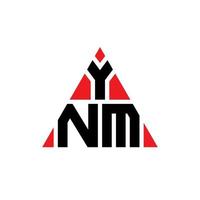 création de logo de lettre triangle ynm avec forme de triangle. monogramme de conception de logo triangle ynm. modèle de logo vectoriel triangle ynm avec couleur rouge. logo triangulaire ynm logo simple, élégant et luxueux.