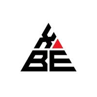 création de logo de lettre triangle xbe avec forme de triangle. monogramme de conception de logo triangle xbe. modèle de logo vectoriel triangle xbe avec couleur rouge. logo triangulaire xbe logo simple, élégant et luxueux.