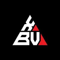création de logo de lettre triangle xbv avec forme de triangle. monogramme de conception de logo triangle xbv. modèle de logo vectoriel triangle xbv avec couleur rouge. logo triangulaire xbv logo simple, élégant et luxueux.