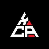 création de logo de lettre triangle xca avec forme de triangle. monogramme de conception de logo xca triangle. modèle de logo vectoriel triangle xca avec couleur rouge. logo triangulaire xca logo simple, élégant et luxueux.