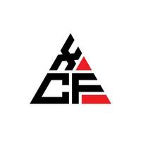 création de logo de lettre triangle xcf avec forme de triangle. monogramme de conception de logo triangle xcf. modèle de logo vectoriel triangle xcf avec couleur rouge. logo triangulaire xcf logo simple, élégant et luxueux.