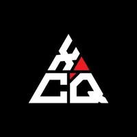 création de logo de lettre triangle xcq avec forme de triangle. monogramme de conception de logo triangle xcq. modèle de logo vectoriel triangle xcq avec couleur rouge. logo triangulaire xcq logo simple, élégant et luxueux.