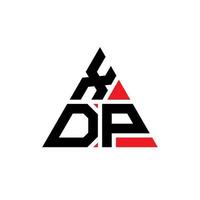 création de logo de lettre triangle xdp avec forme de triangle. monogramme de conception de logo triangle xdp. modèle de logo vectoriel triangle xdp avec couleur rouge. logo triangulaire xdp logo simple, élégant et luxueux.