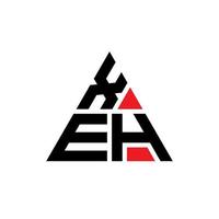 création de logo de lettre triangle xeh avec forme de triangle. monogramme de conception de logo triangle xeh. modèle de logo vectoriel triangle xeh avec couleur rouge. xeh logo triangulaire logo simple, élégant et luxueux.