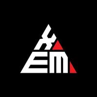 création de logo de lettre triangle xem avec forme de triangle. monogramme de conception de logo xem triangle. modèle de logo vectoriel triangle xem avec couleur rouge. logo triangulaire xem logo simple, élégant et luxueux.