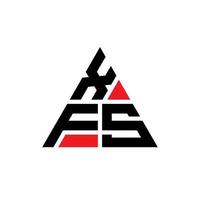 création de logo de lettre triangle xfs avec forme de triangle. monogramme de conception de logo triangle xfs. modèle de logo vectoriel triangle xfs avec couleur rouge. logo triangulaire xfs logo simple, élégant et luxueux.