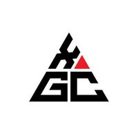 création de logo de lettre triangle xgc avec forme de triangle. monogramme de conception de logo triangle xgc. modèle de logo vectoriel triangle xgc avec couleur rouge. logo triangulaire xgc logo simple, élégant et luxueux.